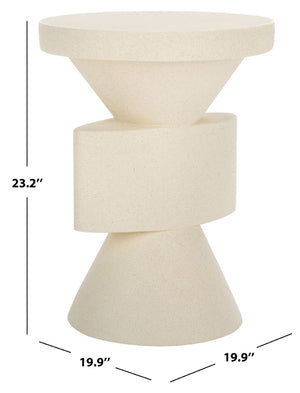 Safavieh Malix Accent Table - Sculptural Modern Design With Geometric Form For Stylish Living Spaces And Functionality White ACC2817A