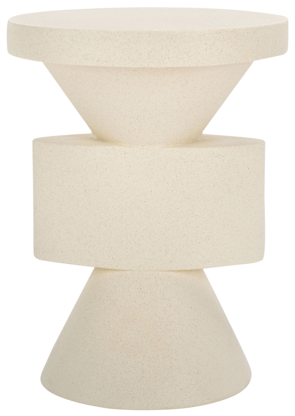 Safavieh Malix Accent Table - Modern White Geometric Design With Sculptural Flair For Stylish Home Décor White Magnesium Oxide Acc2817a
