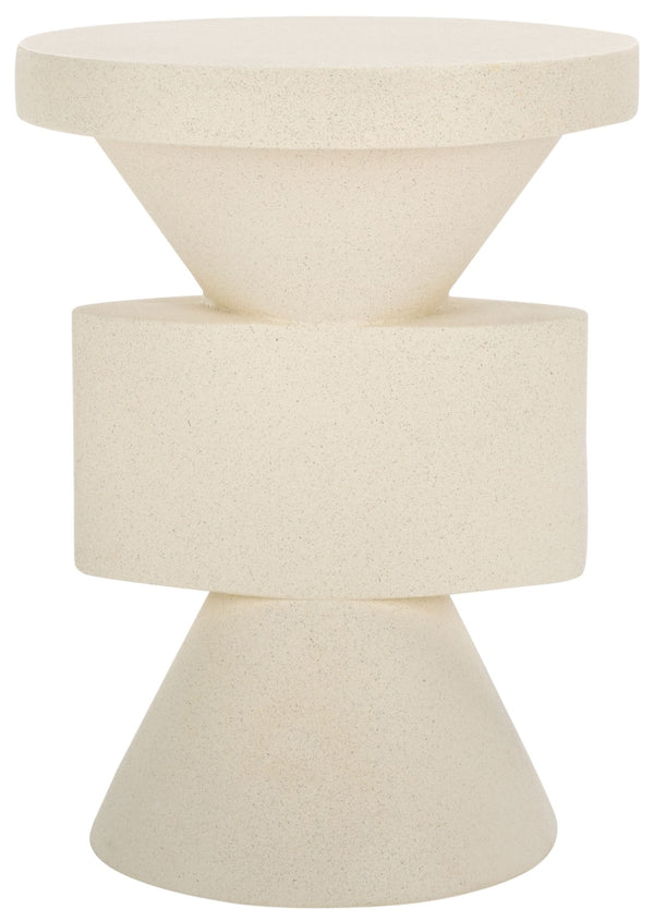 Safavieh Malix Accent Table - Sculptural Modern Design With Geometric Form For Stylish Living Spaces And Functionality White ACC2817A