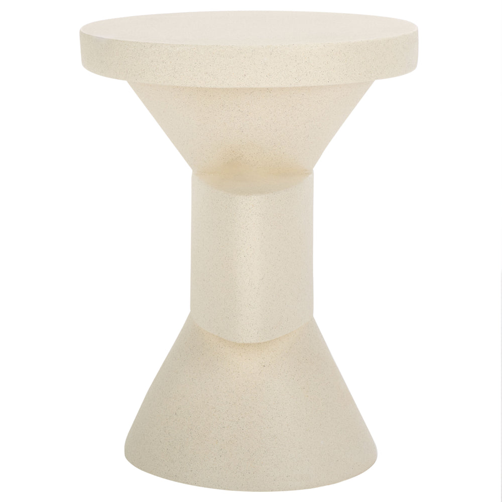 Safavieh Malix Accent Table - Modern White Geometric Design With Sculptural Flair For Stylish Home Décor White Magnesium Oxide Acc2817a