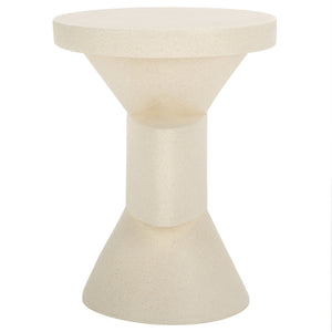 Safavieh Malix Accent Table - Modern White Geometric Design With Sculptural Flair For Stylish Home Décor White Magnesium Oxide Acc2817a