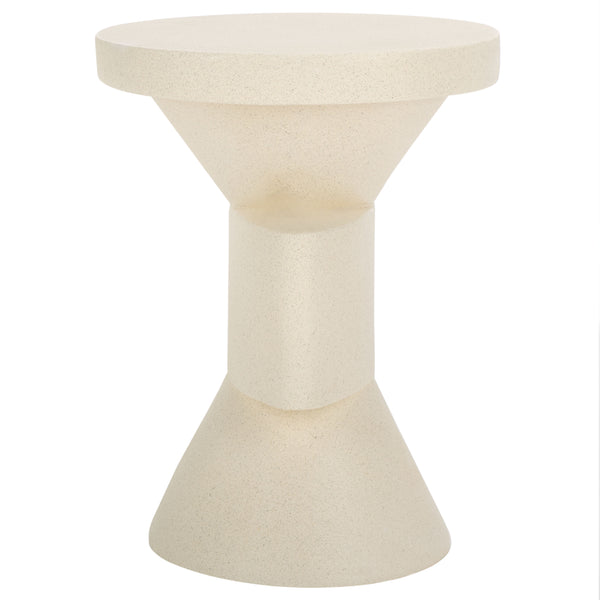 Safavieh Malix Accent Table - Modern White Geometric Design With Sculptural Flair For Stylish Home Décor White Magnesium Oxide Acc2817a