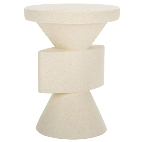 Safavieh Malix Accent Table - Sculptural Modern Design With Geometric Form For Stylish Living Spaces And Functionality White ACC2817A