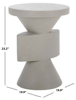 Safavieh Malix Accent Table - Sculptural Modern Design With Geometric Form For Stylish Living Spaces And Functionality Grey ACC2817B
