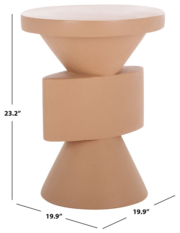 Safavieh Malix Accent Table - Modern Design For Stylish Living Rooms And Elegant Home Décor Solutions Terracotta Magnesium Oxide Acc2817c