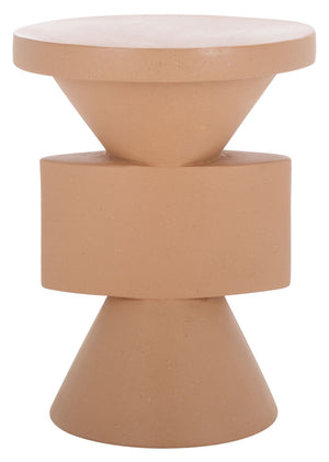 Safavieh Malix Accent Table - Sculptural Modern Design With Geometric Form For Stylish Living Spaces And Functionality Terracotta ACC2817C