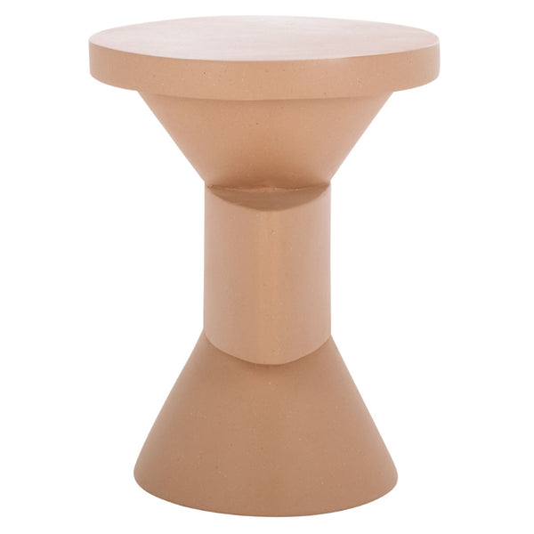 Safavieh Malix Accent Table - Sculptural Modern Design With Geometric Form For Stylish Living Spaces And Functionality Terracotta ACC2817C