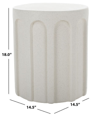 Safavieh Nikolaus Accent Table - Modern Architectural Design With Sculptural Elegance For Any Living Space White ACC2818A