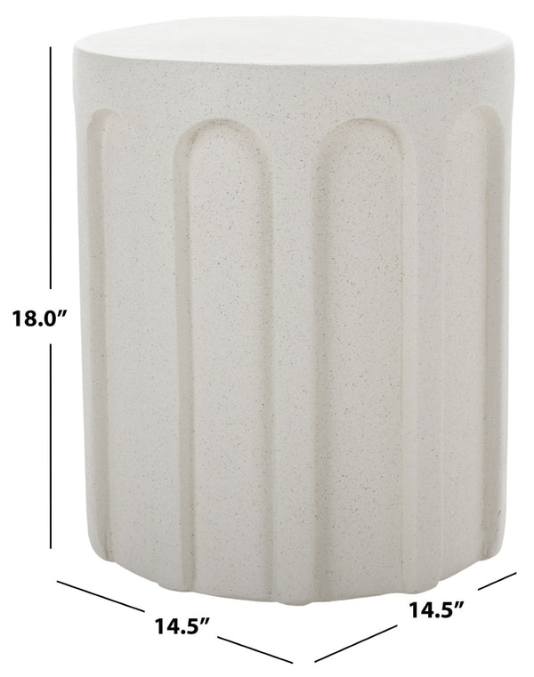 Safavieh Nikolaus Accent Table - Modern Architectural Design With Sculptural Elegance For Any Living Space White ACC2818A