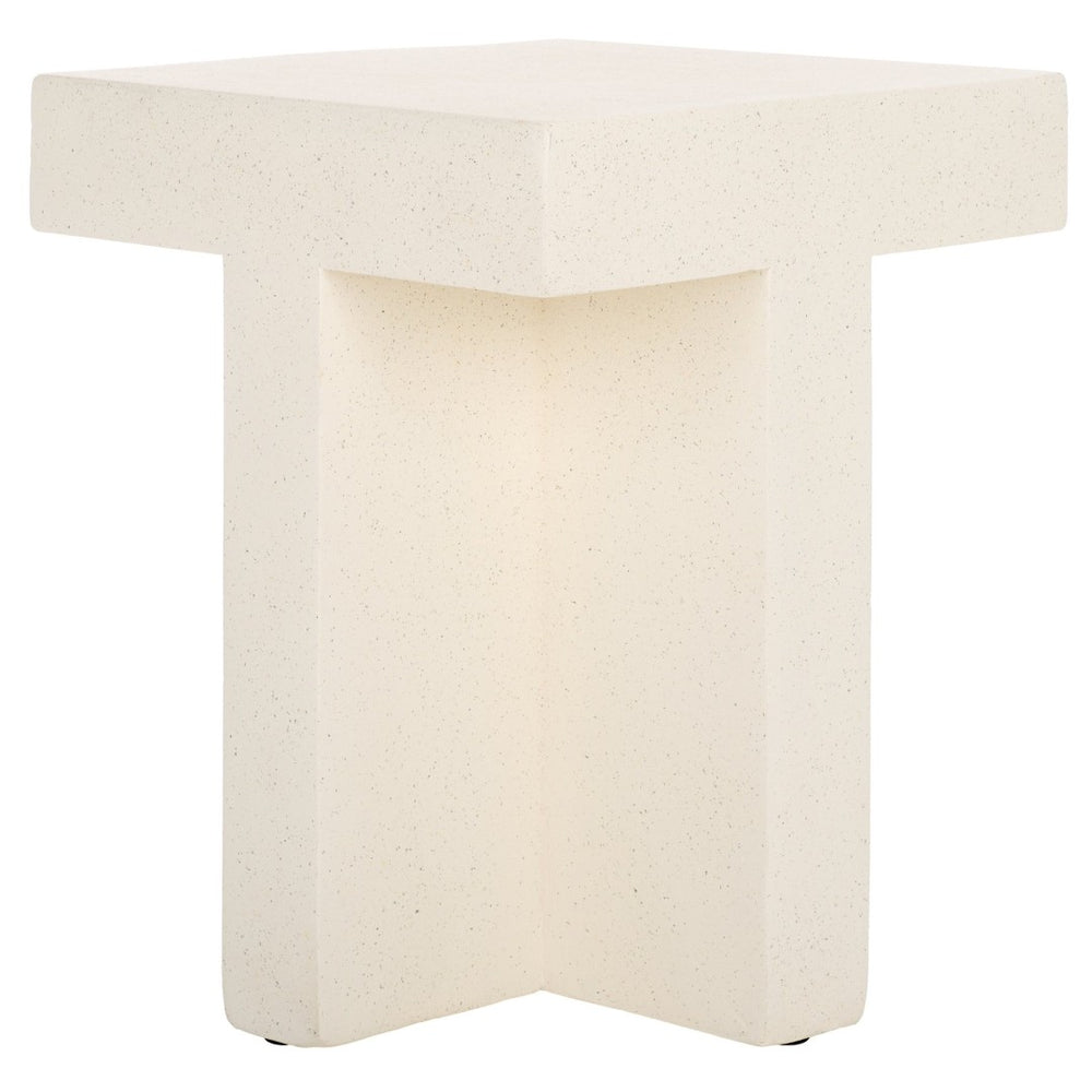 Safavieh Aldrich Square Accent Table - Sculptural Design For Modern Spaces, Lightweight & Versatile Decor Solution White ACC2820A