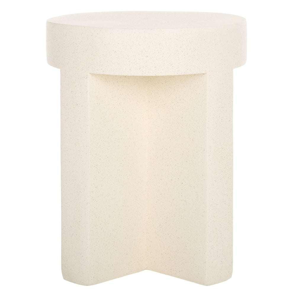 Safavieh Aldrich Round Accent Table - Sculptural Elegance With Clean Lines For Modern Or Transitional Spaces White ACC2821A