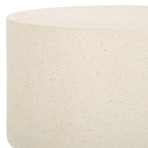 Safavieh Eldrick Accent Table - Sculptural Elegance With Fluted Detail For Contemporary Home Decor Showcase White Magnesium Oxide Acc2822a