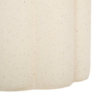 Safavieh Eldrick Accent Table - Sculptural Elegance With Fluted Detail For Contemporary Home Decor Showcase White Magnesium Oxide Acc2822a