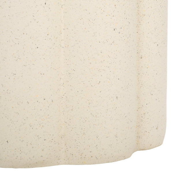 Safavieh Eldrick Accent Table - Sculptural Elegance With Fluted Detail For Contemporary Home Decor Showcase White Magnesium Oxide Acc2822a