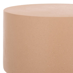 Safavieh Eldrick Accent Table - Sculptural Elegance With Fluted Detail For Contemporary Home Decor Showcase Terracotta Magnesium Oxide Acc2822c