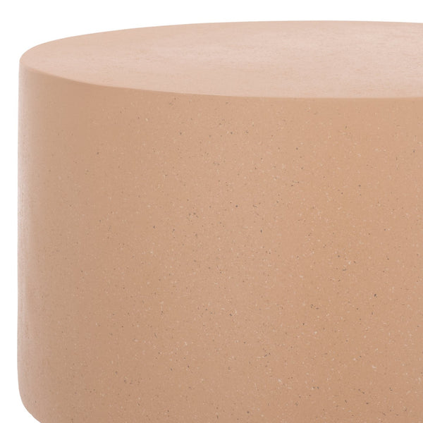 Safavieh Eldrick Accent Table - Sculptural Elegance With Fluted Detail For Contemporary Home Decor Showcase Terracotta Magnesium Oxide Acc2822c