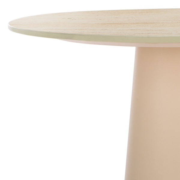 Safavieh Nurem Sculptural Tall Ceramic Side Table - Modern Minimalist Design In Beige For Stylish Living Spaces ACC2900A