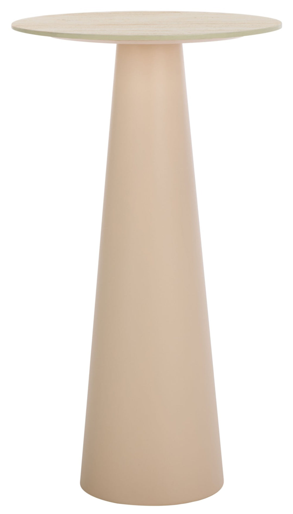 Safavieh Nurem Sculptural Tall Ceramic Side Table - Modern Minimalist Design In Beige For Stylish Living Spaces ACC2900A