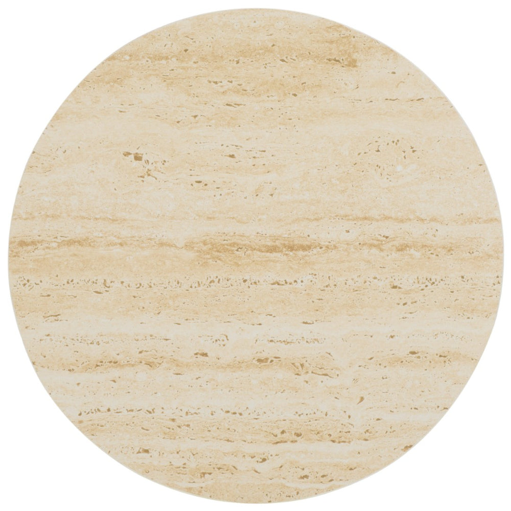 Safavieh Nurem Sculptural Tall Ceramic Side Table - Modern Minimalist Design In Beige For Stylish Living Spaces ACC2900A