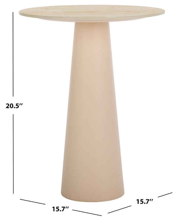Safavieh Nurem Short Ceramic Side Table - Modern Minimalist Accent For Small Spaces & Stylish Decor ACC2901A