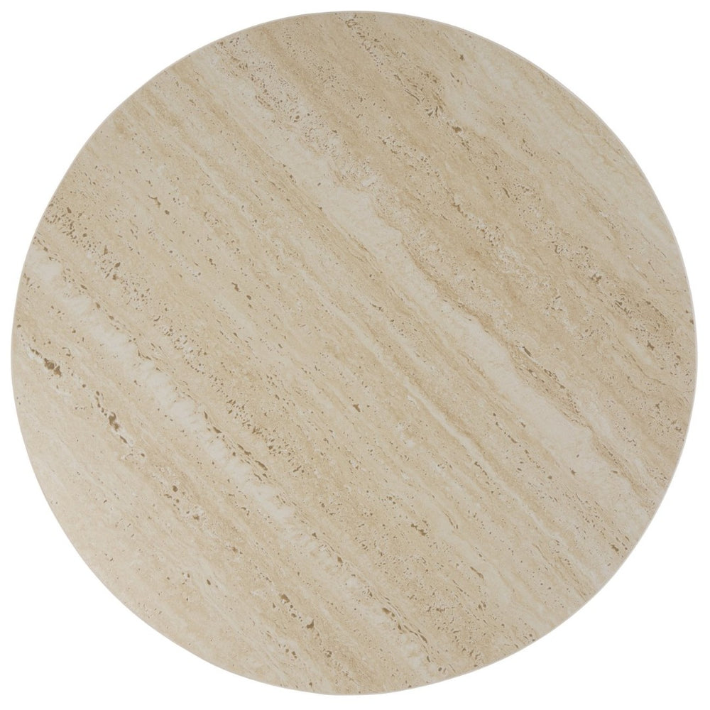 Safavieh Kielh Sculptural Ceramic Side Table: Elegant Beige Accent For Modern Living Rooms & Bedrooms ACC2902A