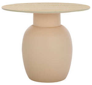 Safavieh Kielh Short Ceramic Side Table Beige Ceramic / Beige  ACC2903A