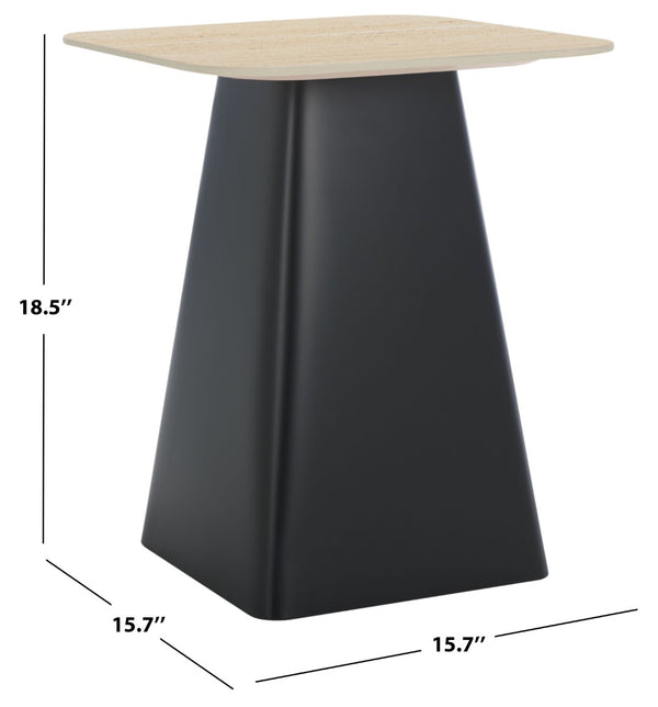 Safavieh Fedo Contemporary Tall Porcelain Side Table With Sculptural Design And Elegant Marble-Like Finish ACC2904A