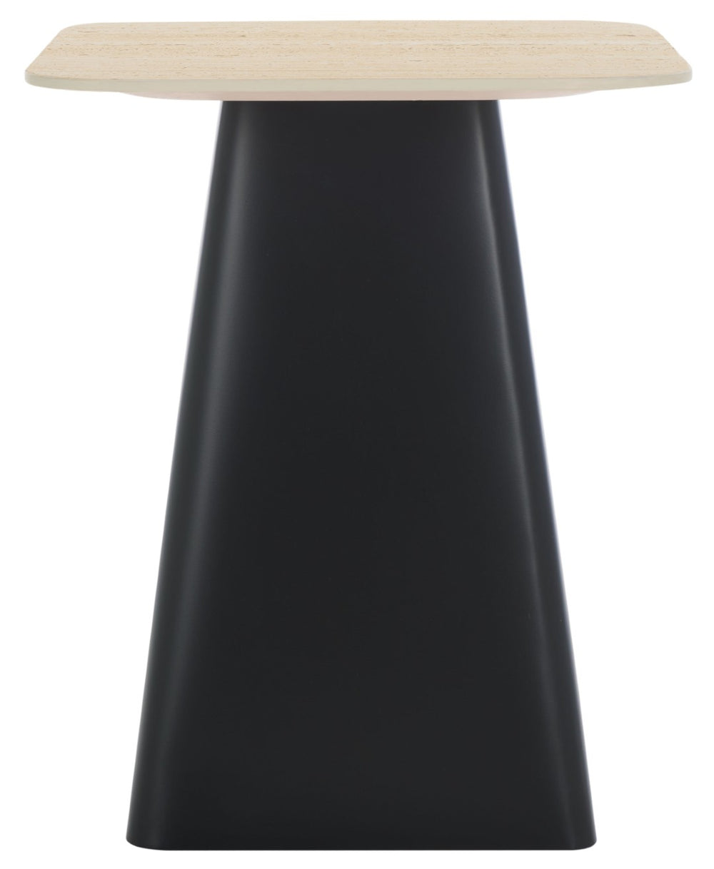 Safavieh Fedo Contemporary Tall Porcelain Side Table With Sculptural Design And Elegant Marble-Like Finish ACC2904A