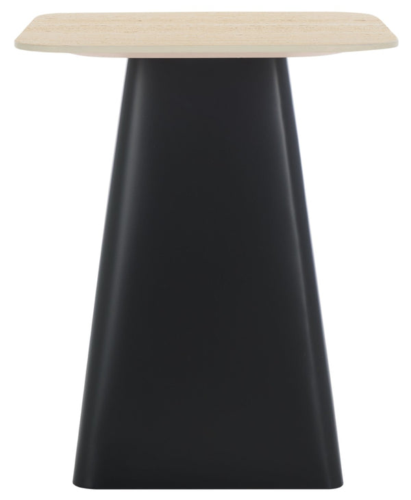 Safavieh Fedo Contemporary Tall Porcelain Side Table With Sculptural Design And Elegant Marble-Like Finish ACC2904A