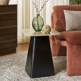 Fedo Tall Marble Side Table