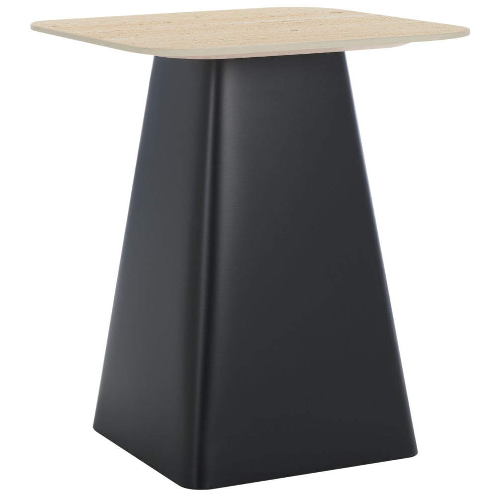 Safavieh Fedo Contemporary Tall Porcelain Side Table With Sculptural Design And Elegant Marble-Like Finish ACC2904A