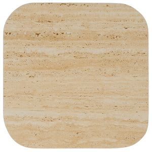 Safavieh Fedo Short Marble Side Table  Off White Marble / Black ACC2905A