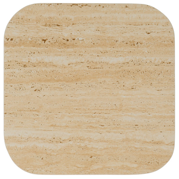 Safavieh Fedo Short Marble Side Table  Off White Marble / Black ACC2905A