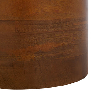 Safavieh Mono Sculptural Medium Marble Side Table – Unique Off-White Top & Solid Mango Wood Base Design ACC2907A