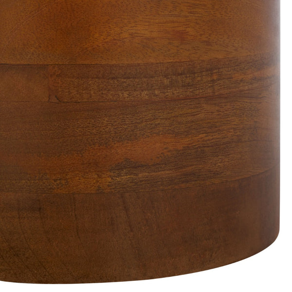 Safavieh Mono Sculptural Medium Marble Side Table – Unique Off-White Top & Solid Mango Wood Base Design ACC2907A
