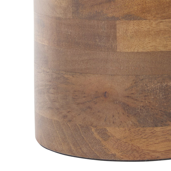 Safavieh Mono Small Marble Side Table - Off-white Top With Walnut Pedestal For Stunning Home Decor Accent Off White Marble ,Walnut Marble ,Mango Wood Base Acc2908a