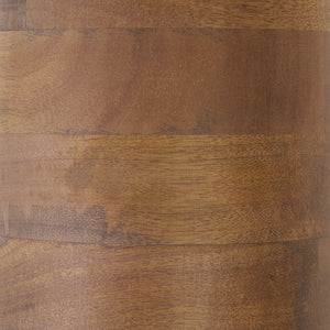 Safavieh Mono Small Marble Side Table - Off-white Top With Walnut Pedestal For Stunning Home Decor Accent Off White Marble ,Walnut Marble ,Mango Wood Base Acc2908a