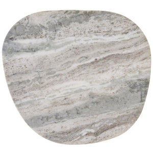 Safavieh Mono Small Marble Side Table - Off-white Top With Walnut Pedestal For Stunning Home Decor Accent Off White Marble ,Walnut Marble ,Mango Wood Base Acc2908a