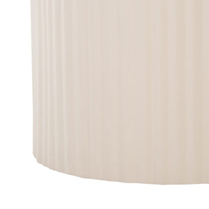 Safavieh Mtp Large Ceramic Side Table - Sculptural Beige Accent With Ribbed Metallic Base For Modern Spaces ACC2909A