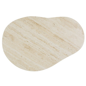 Safavieh Mtp Large Ceramic Side Table - Sculptural Beige Accent With Ribbed Metallic Base For Modern Spaces ACC2909A