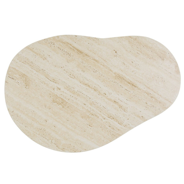 Safavieh Mtp Large Ceramic Side Table - Sculptural Beige Accent With Ribbed Metallic Base For Modern Spaces ACC2909A