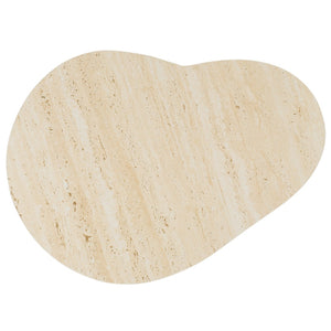 Safavieh Mtp Small Ceramic Side Table: Sculptural Beige Accent With Ribbed Base For Stylish Living Spaces ACC2911A