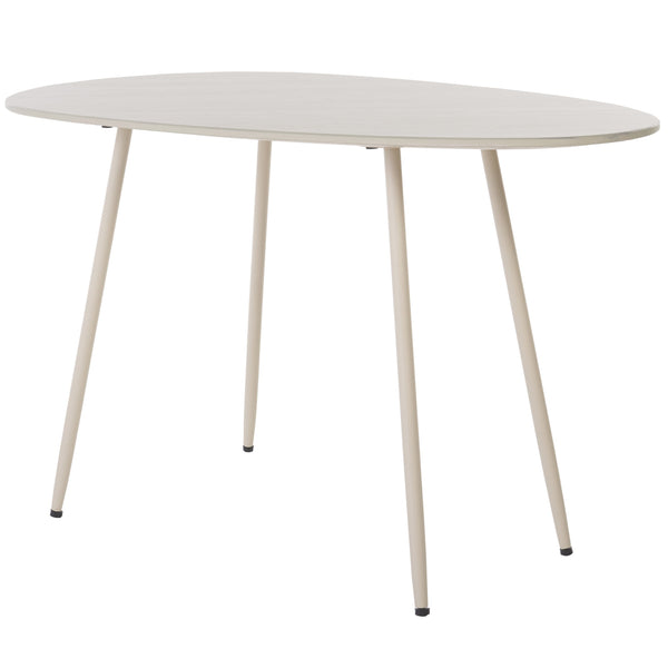 Safavieh Mint Large Ceramic Side Table - Chic Beige Design With Sculptural Curves And Tapered Metallic Legs Beige Ceramic ,Beige Ceramic ,Iron Acc2912a