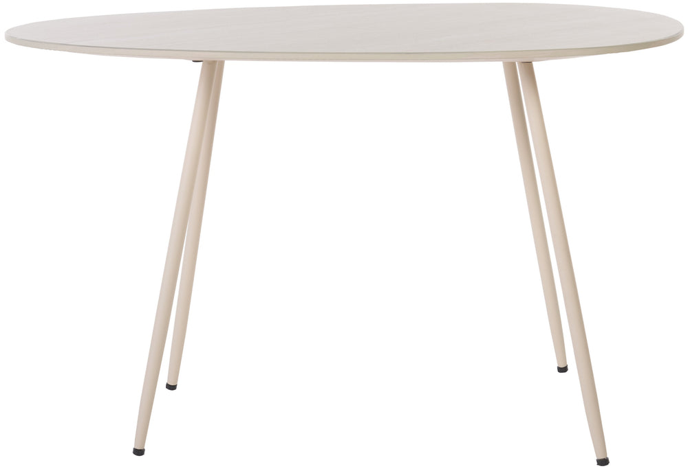 Safavieh Mint Large Ceramic Side Table - Chic Beige Design With Sculptural Curves And Tapered Metallic Legs Beige Ceramic ,Beige Ceramic ,Iron Acc2912a