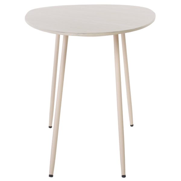 Safavieh Mint Large Ceramic Side Table - Chic Beige Design With Sculptural Curves And Tapered Metallic Legs Beige Ceramic ,Beige Ceramic ,Iron Acc2912a