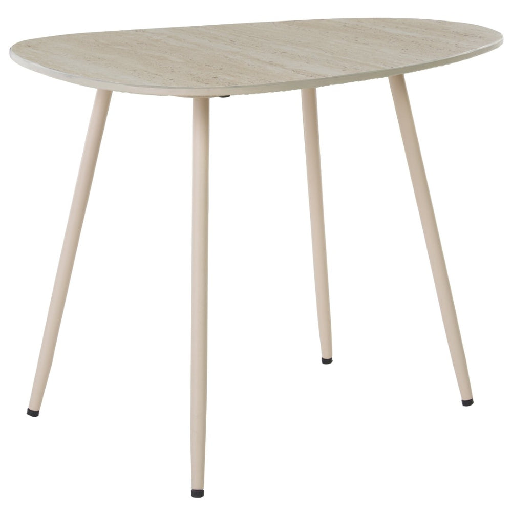 Safavieh Mint Sculptural Beige Ceramic Side Table With Tapered Legs - Modern Minimalist Accent For Any Room ACC2913A
