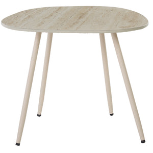 Safavieh Mint Small Ceramic Side Table - Chic Beige Design With Sleek Curves And Metallic Legs For Any Space Beige Ceramic ,Beige Ceramic ,Iron Acc2914a