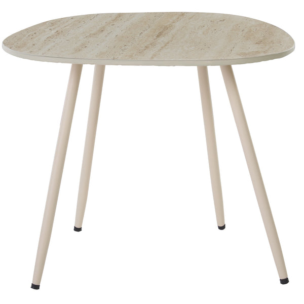 Safavieh Mint Small Ceramic Side Table - Chic Beige Design With Sleek Curves And Metallic Legs For Any Space Beige Ceramic ,Beige Ceramic ,Iron Acc2914a