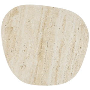 Safavieh Mint Small Ceramic Side Table - Chic Beige Design With Sleek Curves And Metallic Legs For Any Space Beige Ceramic ,Beige Ceramic ,Iron Acc2914a