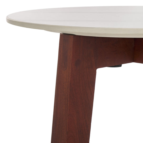 Safavieh Helley Elegant Ceramic Accent Table With Sculpted Mango Wood Base - Versatile Home Décor Piece ACC2915A